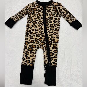 Posh Peanut Lana Leopard Zippy Newborn Bamboo Sleeper EUC
